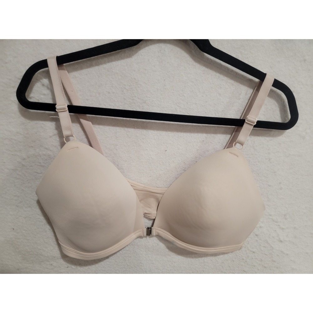 PINK Victoria's Secret Wear Everywhere T-Shirt Bra Nude Front Close 38D